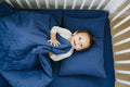 Imperfect Ecolino® Crib Sheet, 100% Organic Cotton, Navy Blue