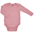 Imperfect Baby Bodysuit, Long Sleeve, Merino Wool, Blush