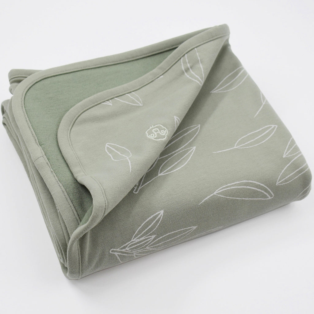 4 Season® Stroller Merino Wool & Organic Cotton Baby Blanket, 40" x 31.5", Sage