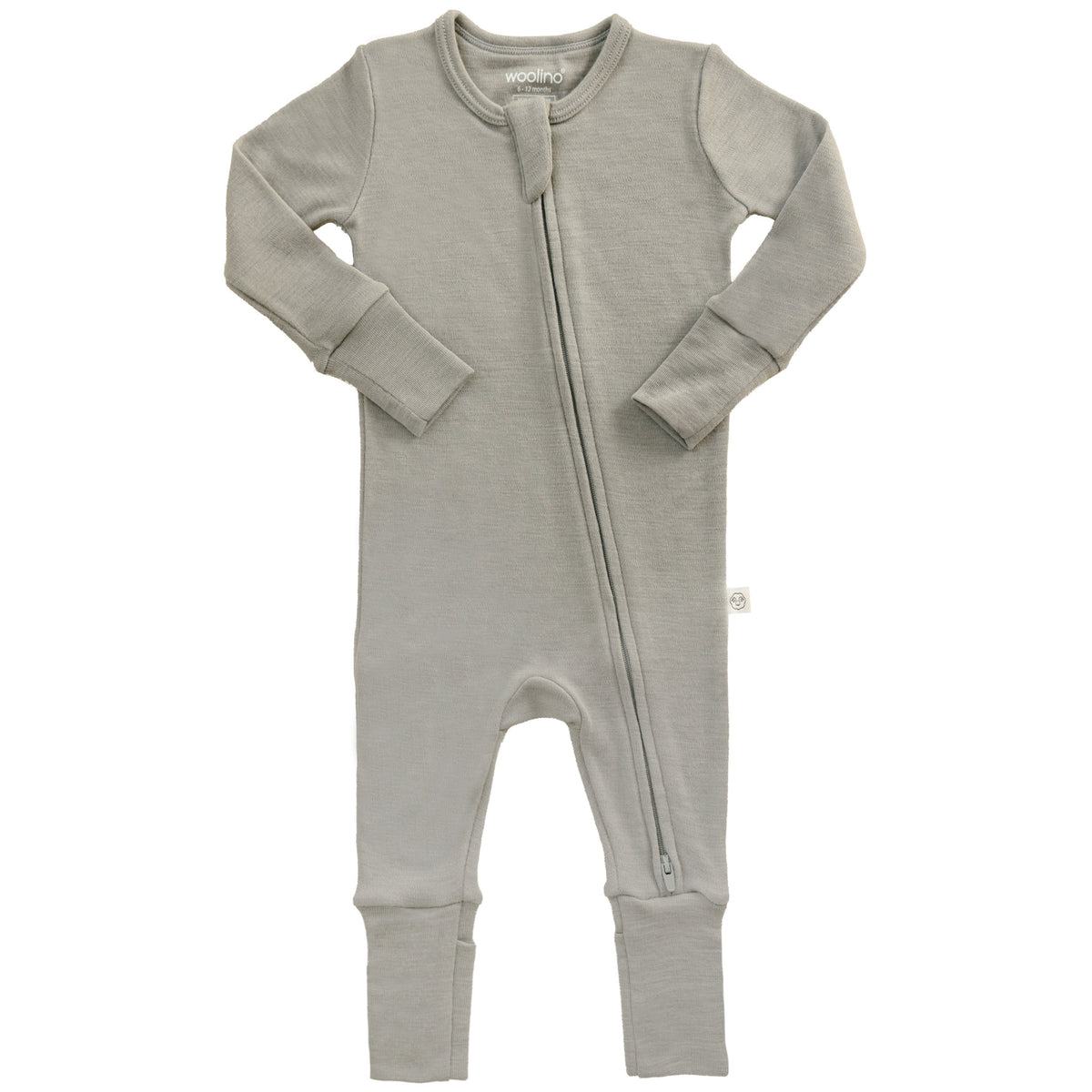 Convertible Baby Romper, Footless Pajamas, Merino Wool, Dove