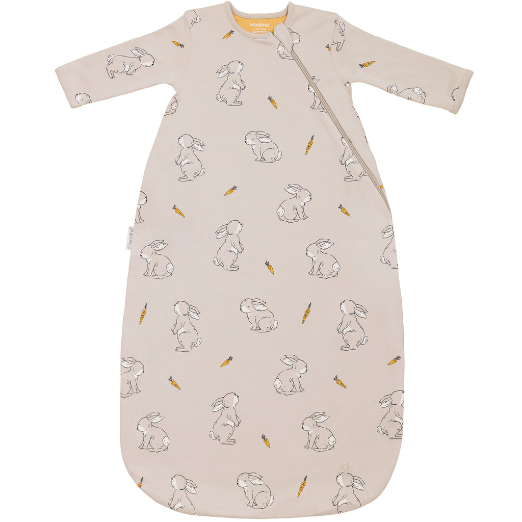 Slumber Sack, Baby Sleep Bag with Sleeves, Merino Wool & Organic Cotton, Bunny