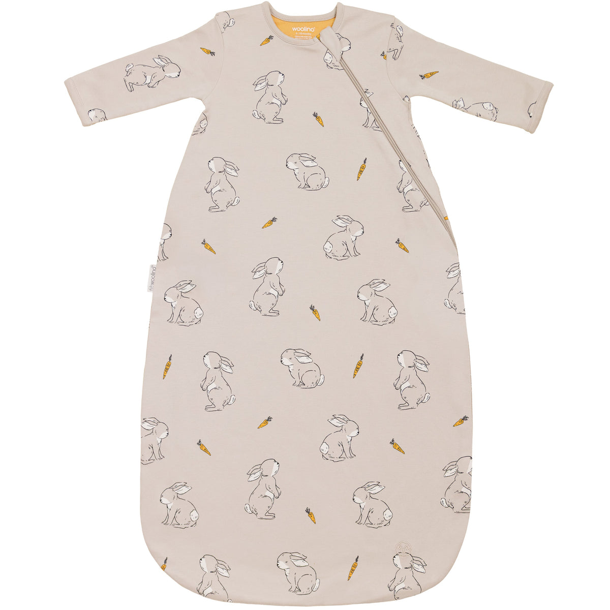Slumber Sack, Baby Sleep Bag with Sleeves, Merino Wool & Organic Cotton, Bunny