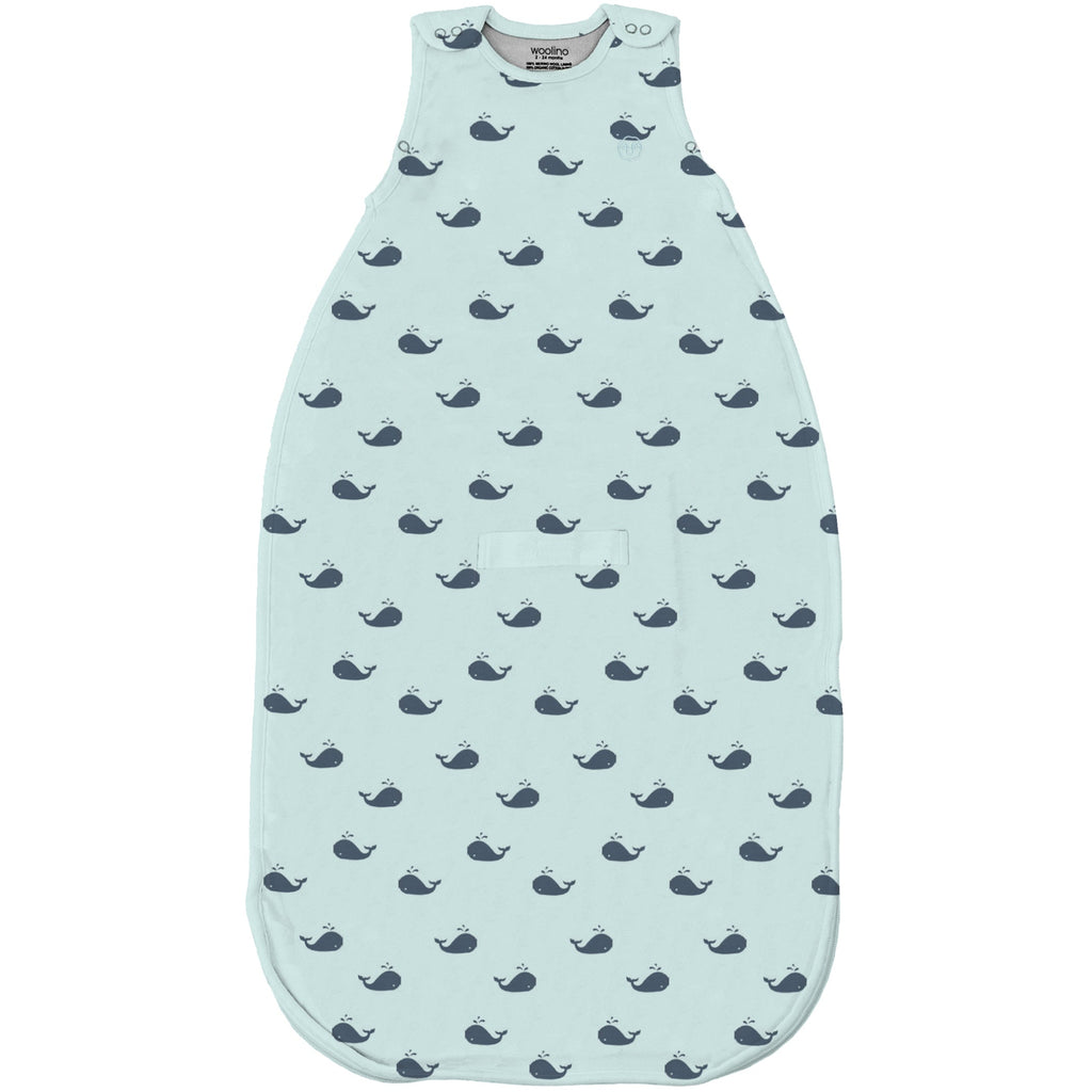 4 Season® Ultimate Baby Sleep Bag, Merino Wool & Organic Cotton, Whales