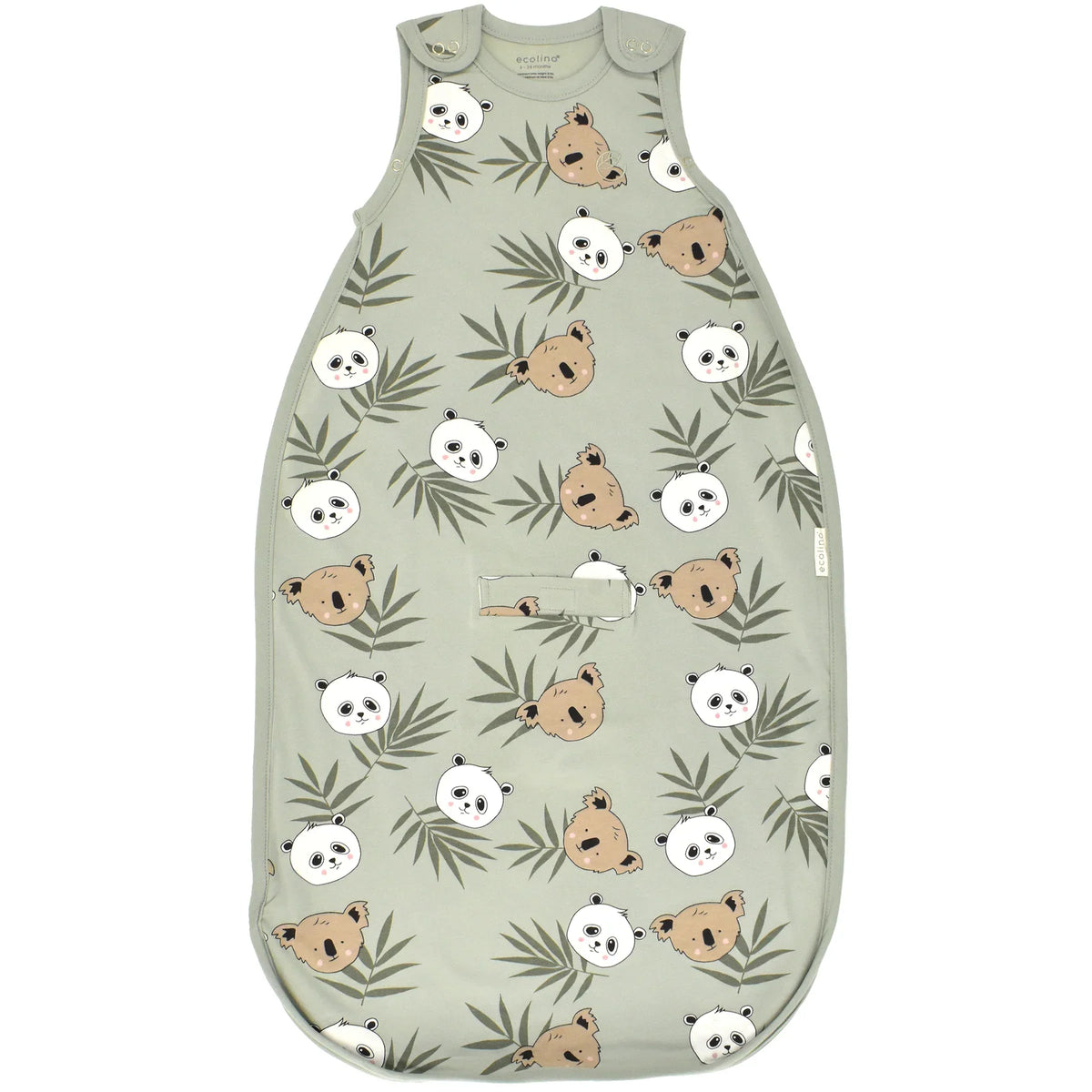 Imperfect Ecolino® Adjustable Baby Sleep Bag, Organic Cotton, Universal Size: 2 Months - 2 Years, Treetop Safari