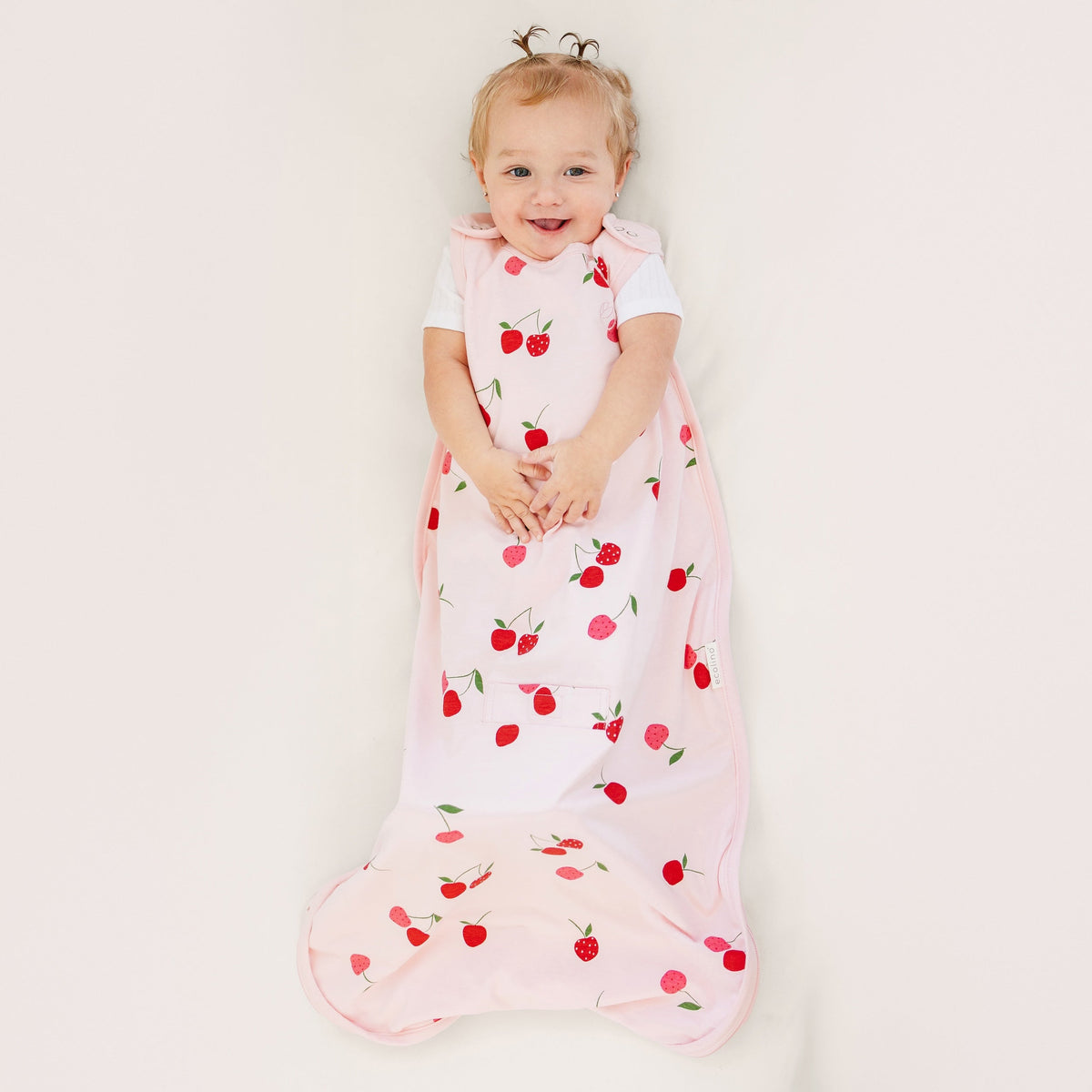 Ecolino® Adjustable Baby Sleep Bag, Organic Cotton, Universal Size: 2 Months - 2 Years, Cherry