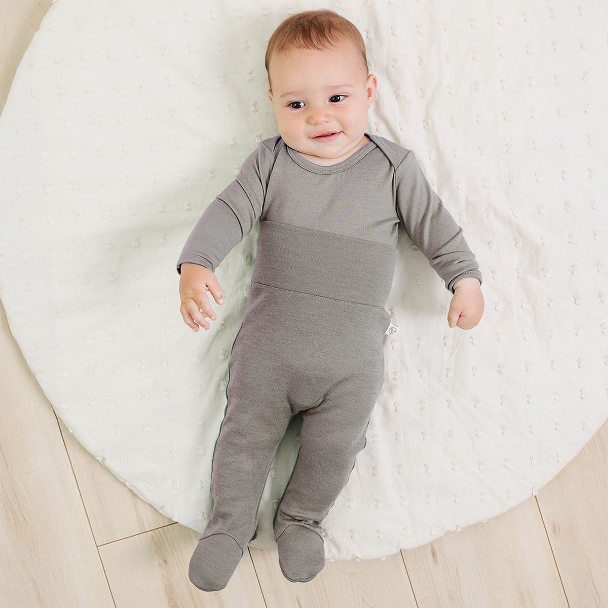 Baby Footed Pants, Merino Wool, Dove