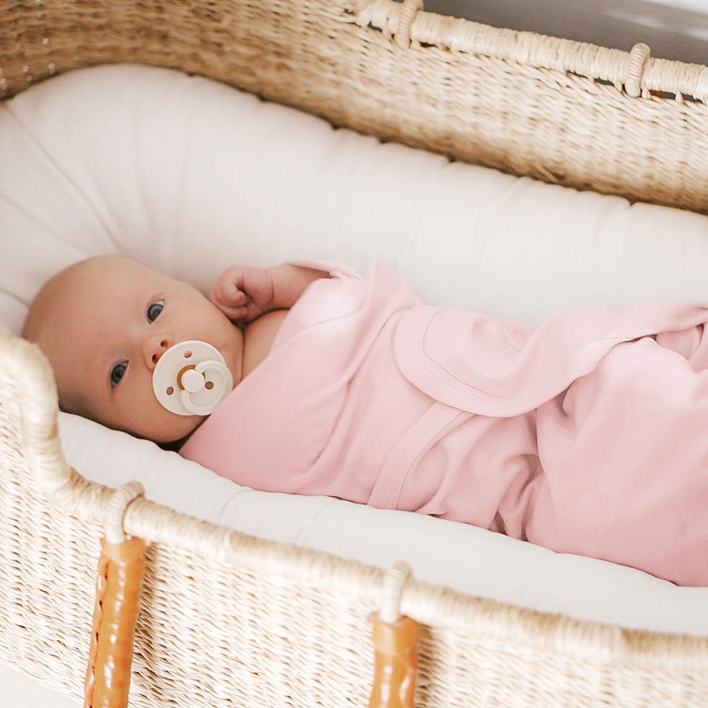 Swaddle Blanket, Merino Wool, Newborn to 3 Months, Crystal Pink