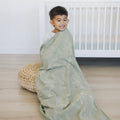 Toddler Blanket, 4 Season® Merino Wool & Organic Cotton, 52.5" x 40", Sage