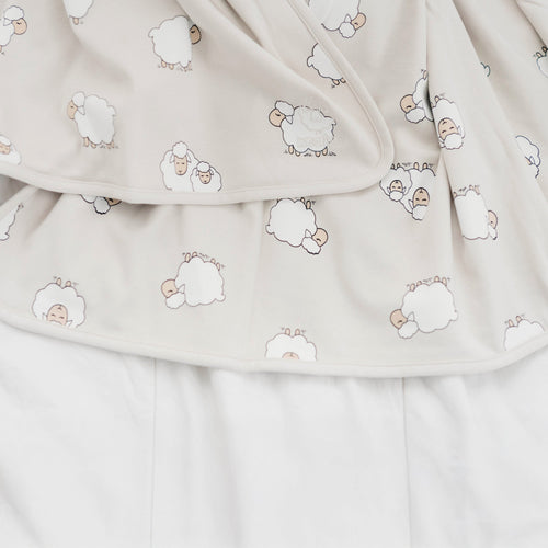 4 Season® Stroller Merino Wool & Organic Cotton Baby Blanket, 40" x 31.5", Sheep