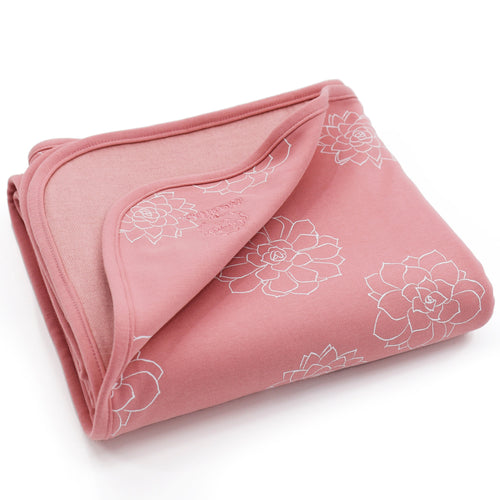 4 Season® Stroller Merino Wool & Organic Cotton Baby Blanket, 40" x 31.5", Succulent