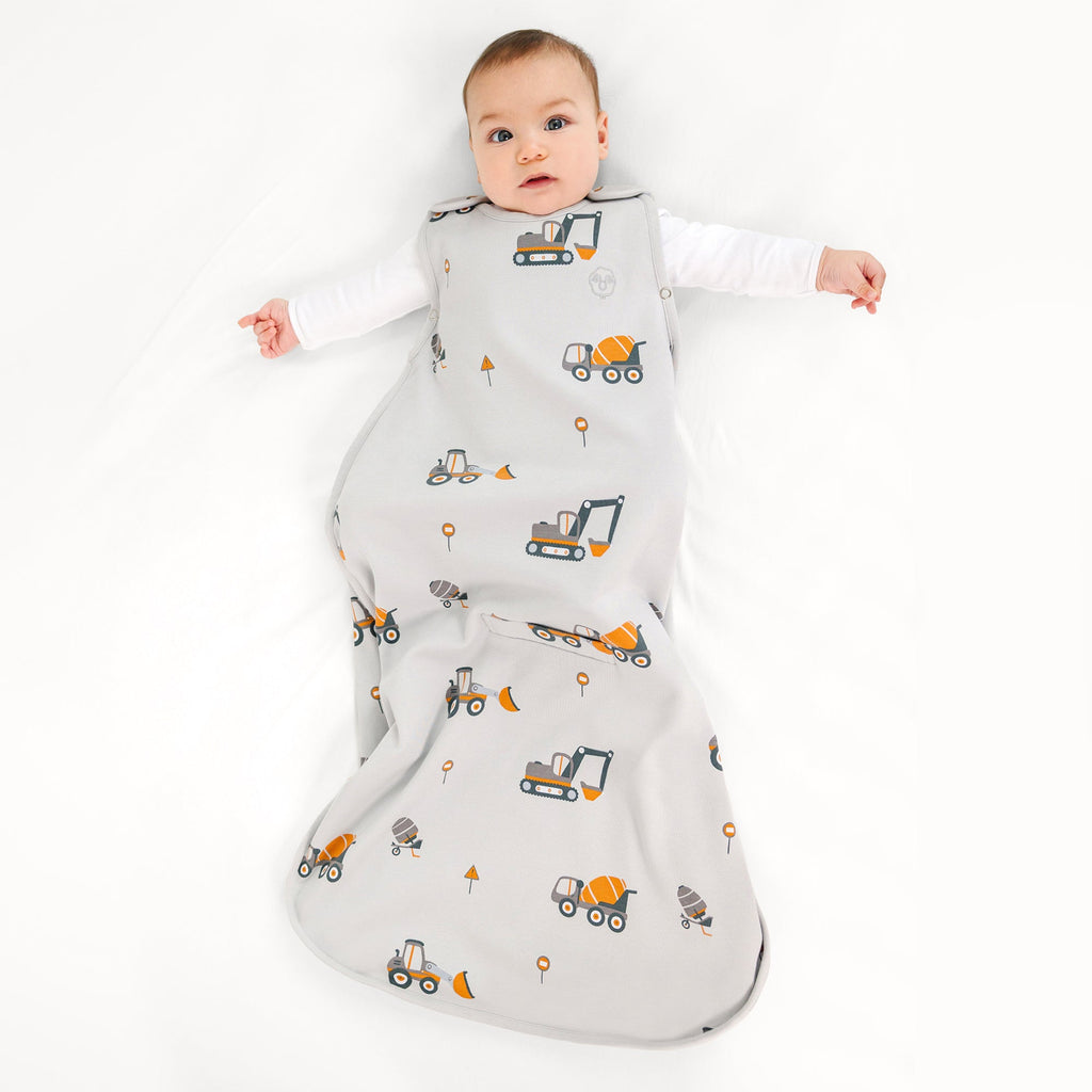 4 Season® Ultimate Baby Sleep Bag, Merino Wool & Organic Cotton, Heavy Machinery