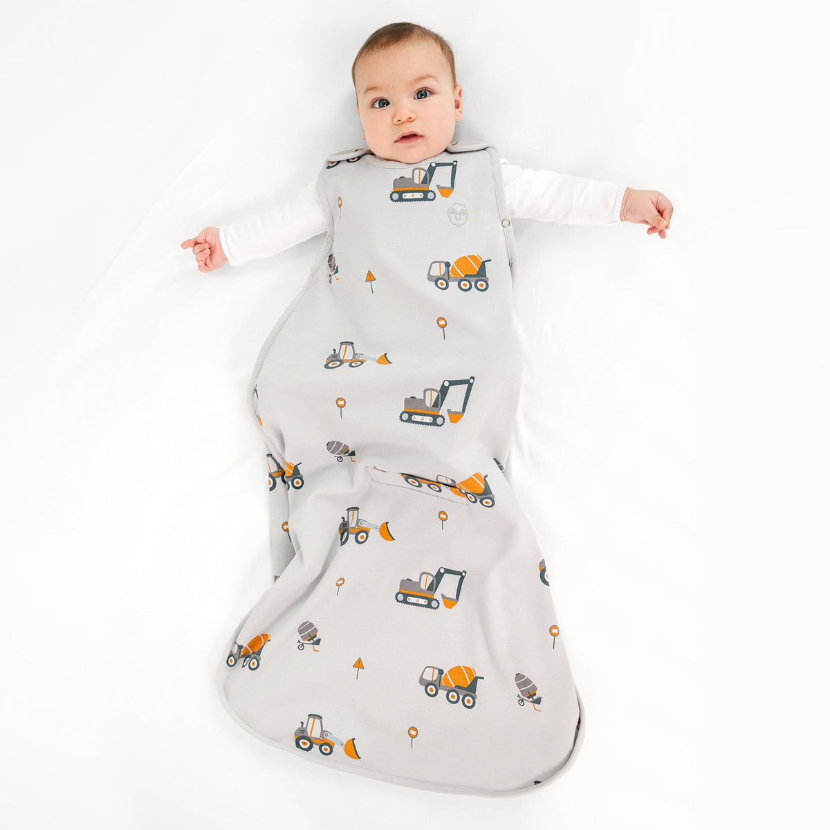 4 Season® Ultimate Baby Sleep Bag, Merino Wool & Organic Cotton, Heavy Machinery