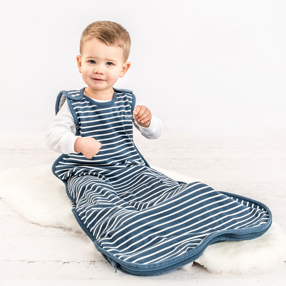 4 Season® Ultimate Baby Sleep Bag, Merino Wool & Organic Cotton, Navy Blue