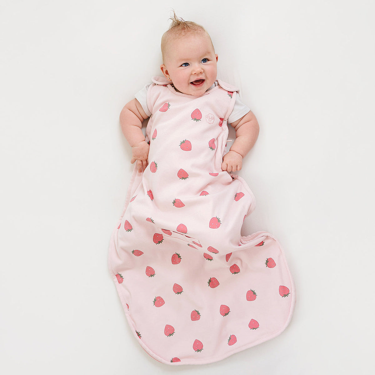 4 Season® Ultimate Baby Sleep Bag, Merino Wool & Organic Cotton, Strawberry
