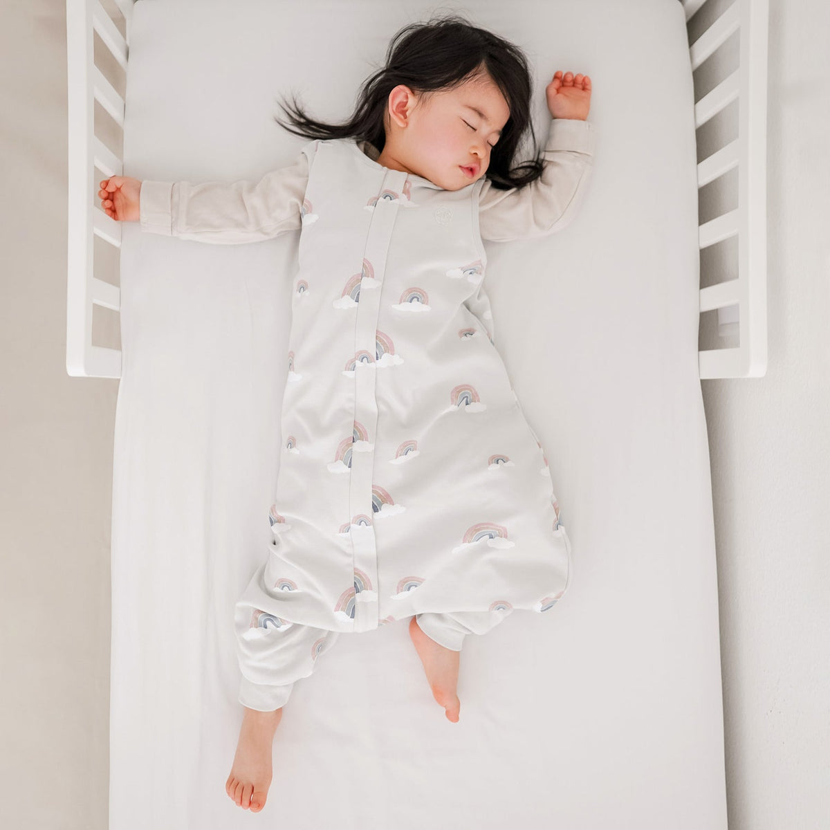 4 Season® Baby Sleep Bag with Feet, Merino Wool & Organic Cotton, Rainbow