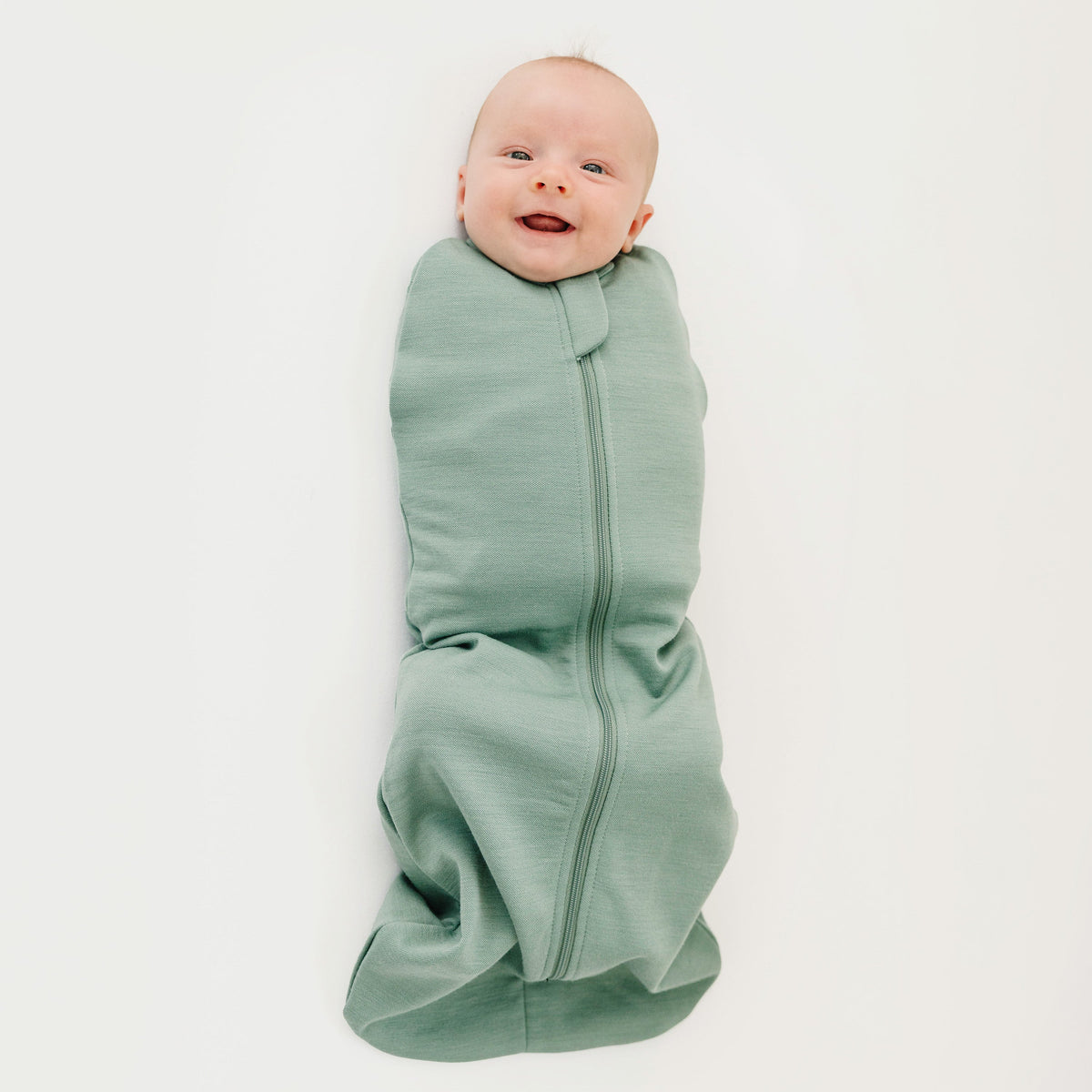 Swaddle Bag, Merino Wool, Newborn to 3 Months, Aloe