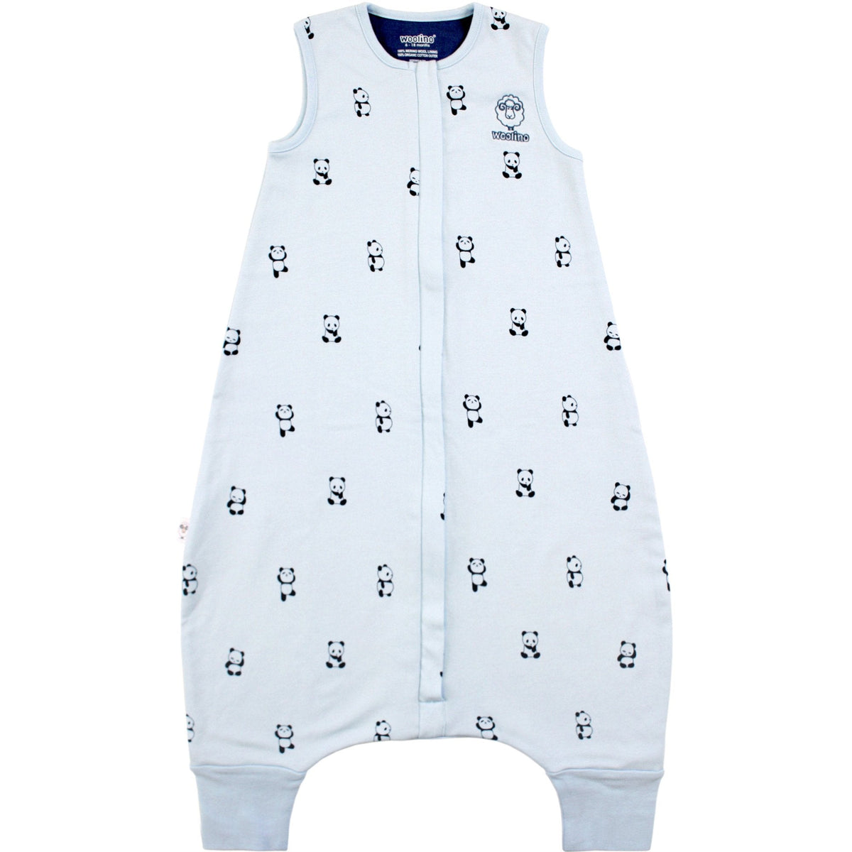 Imperfect 4 Season™ Baby Sleep Bag with Feet, Merino Wool & Organic Cotton, Panda