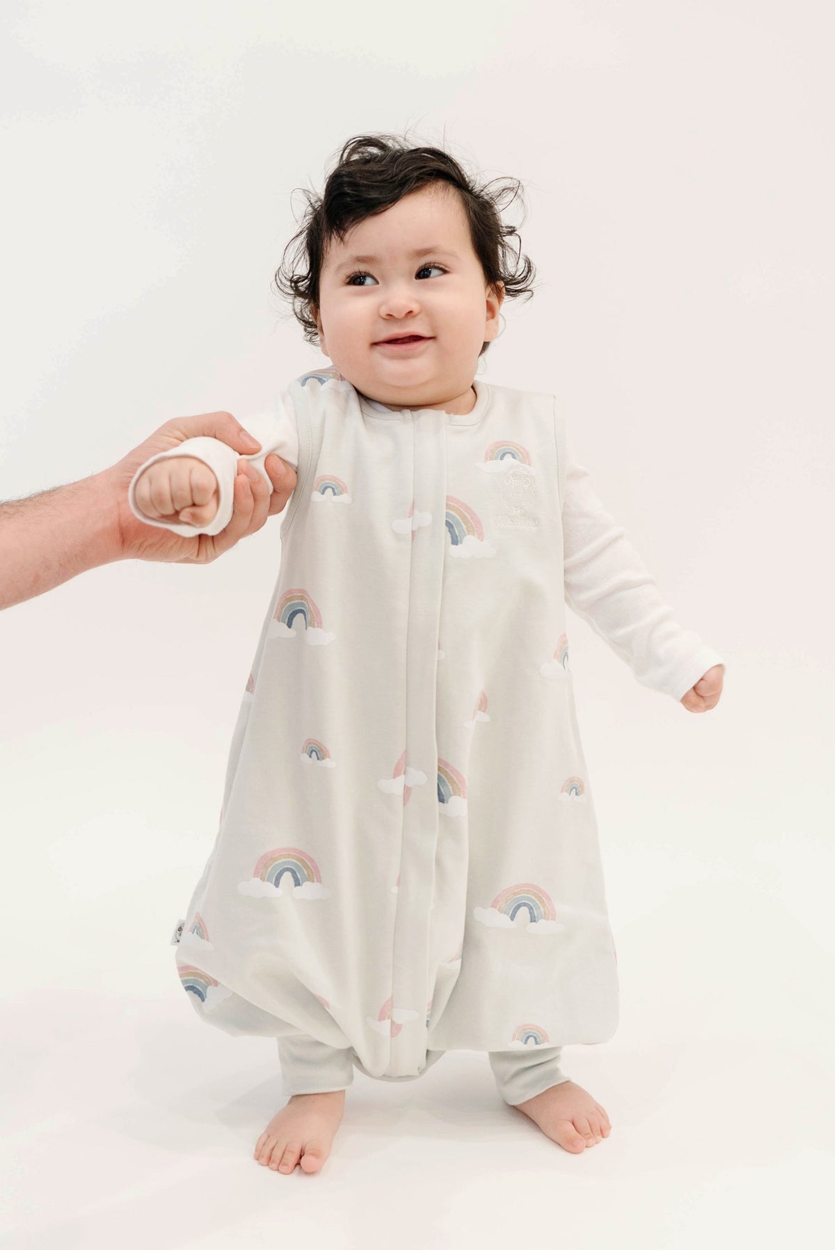 4 Season® Baby Sleep Bag with Feet, Merino Wool & Organic Cotton, Rainbow