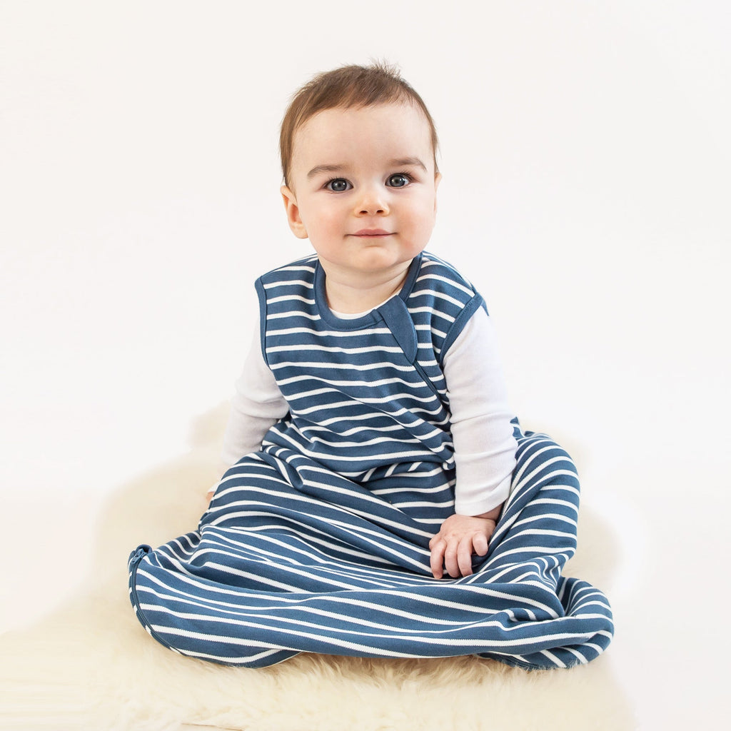 4 Season® Classic Baby Sleeping Bag, Merino Wool & Organic Cotton, Navy Blue