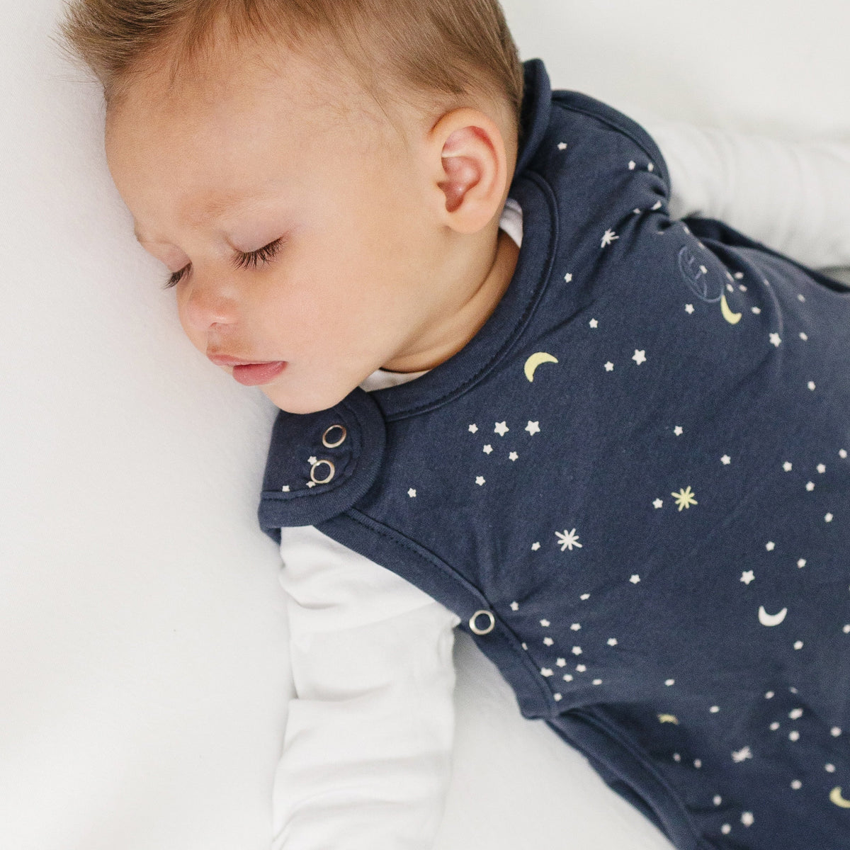 Ecolino® Adjustable Baby Sleep Bag, Organic Cotton, Universal Size: 2 Months - 2 Years, Milky Way Ink