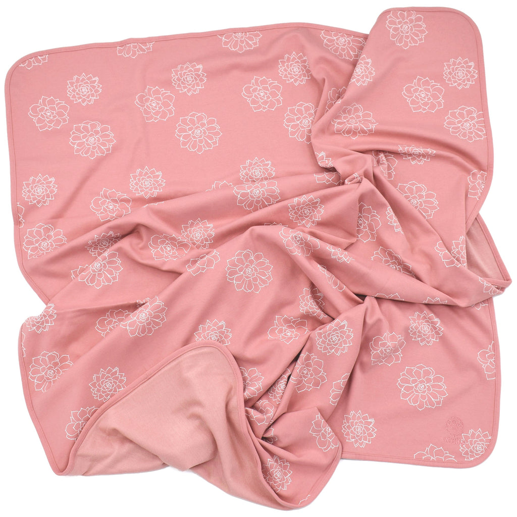 Toddler Blanket, 4 Season® Merino Wool & Organic Cotton Blanket, 52.5" x 40", Succulent