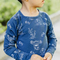 Kids Merino Wool Base Layer, Long Sleeve Top, Monster