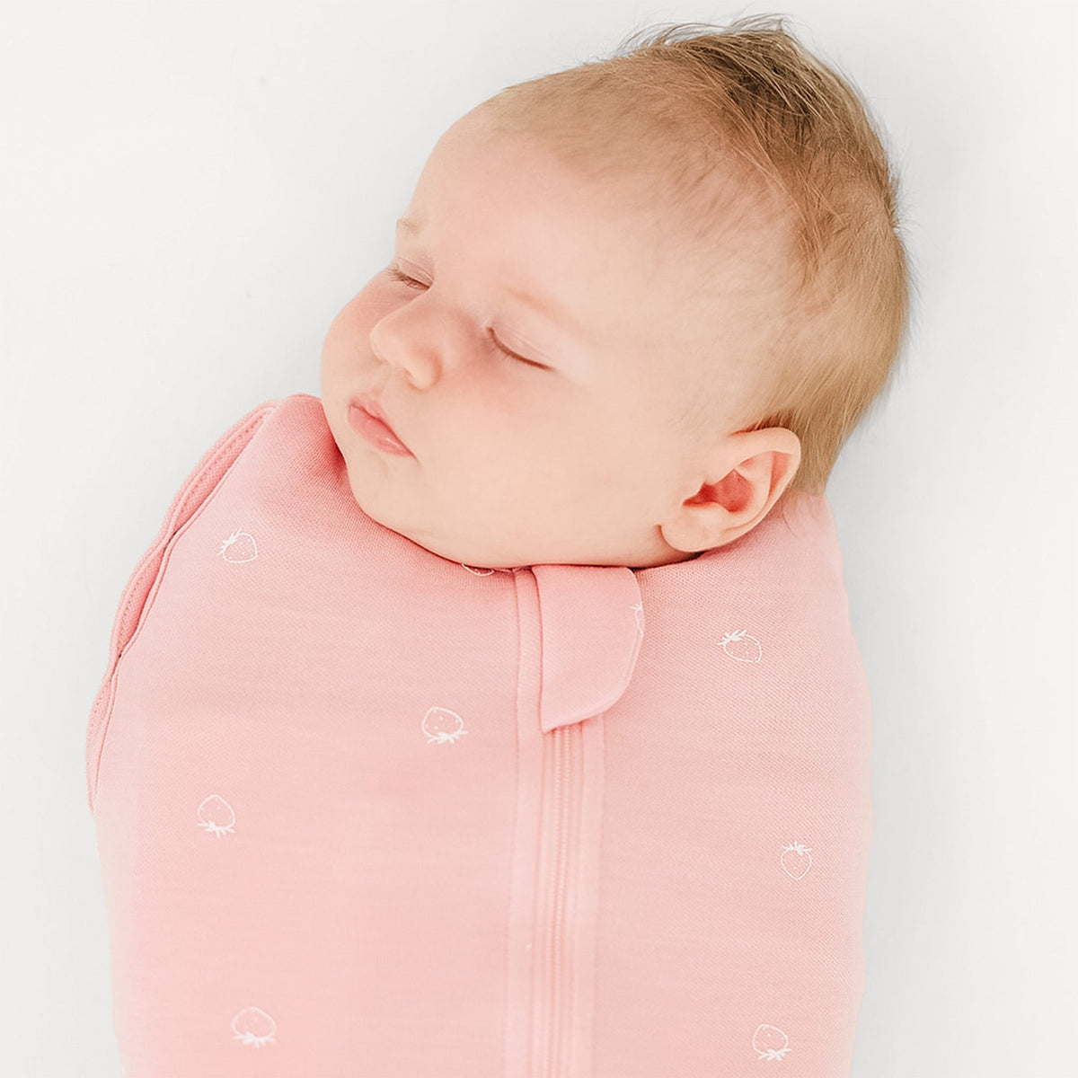 Swaddle Bag, Merino Wool, Newborn to 3 Months, Strawberry
