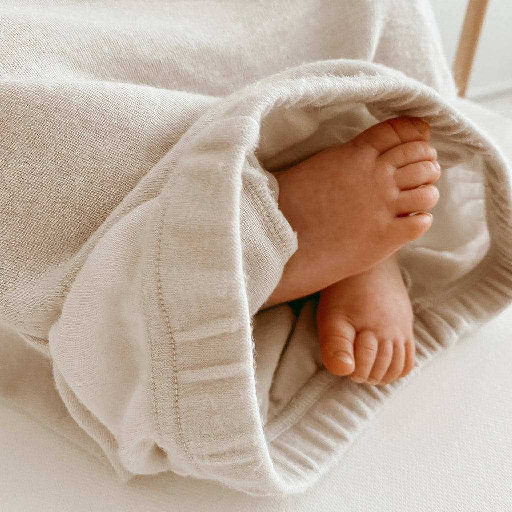 Baby Gown, Merino Wool, 0-6 Months, Oat