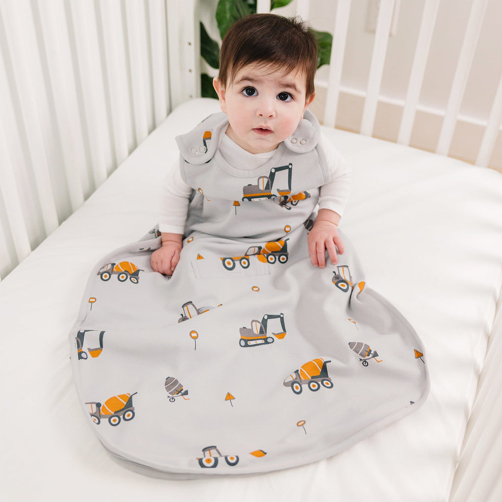 4 Season® Ultimate Baby Sleep Bag, Merino Wool & Organic Cotton, Heavy Machinery