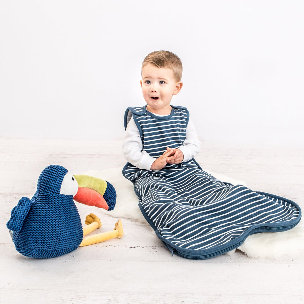 4 Season® Ultimate Baby Sleep Bag, Merino Wool & Organic Cotton, Navy Blue