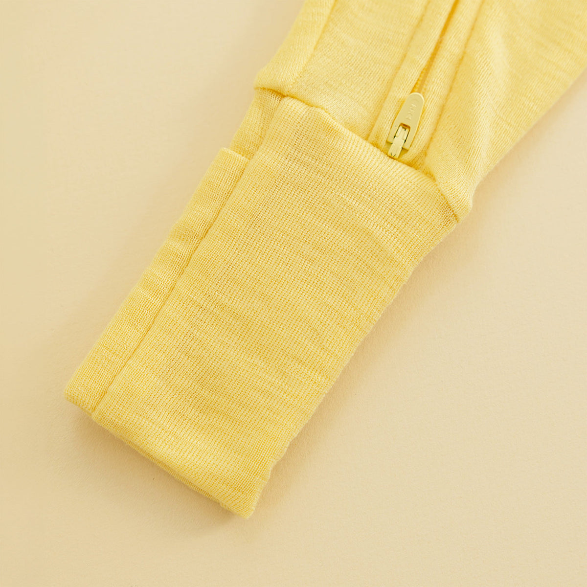 Convertible Baby Romper, Footless Pajamas, Merino Wool, Banana