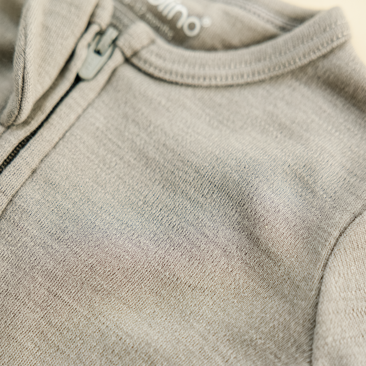 Convertible Baby Romper, Footless Pajamas, Merino Wool, Dove