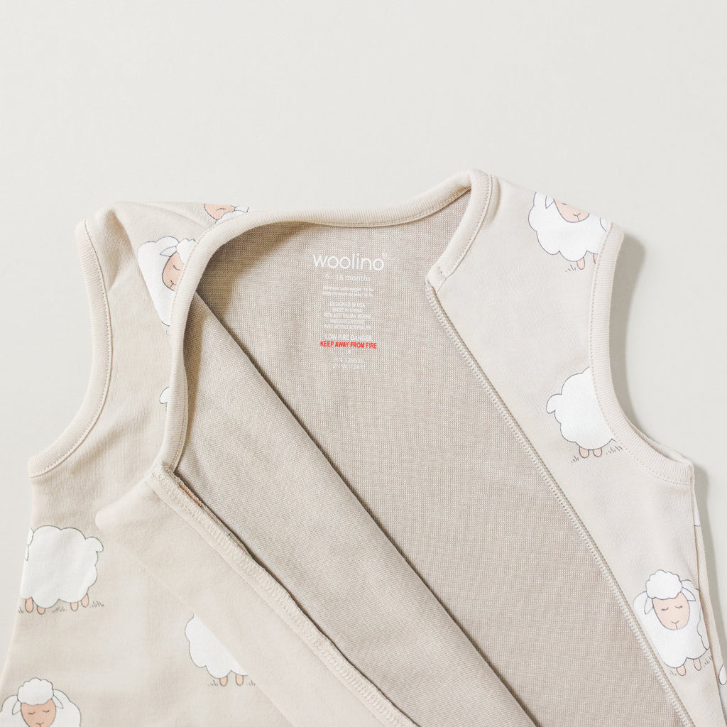 4 Season® Classic Baby Sleeping Bag, Merino Wool & Organic Cotton, Sheep