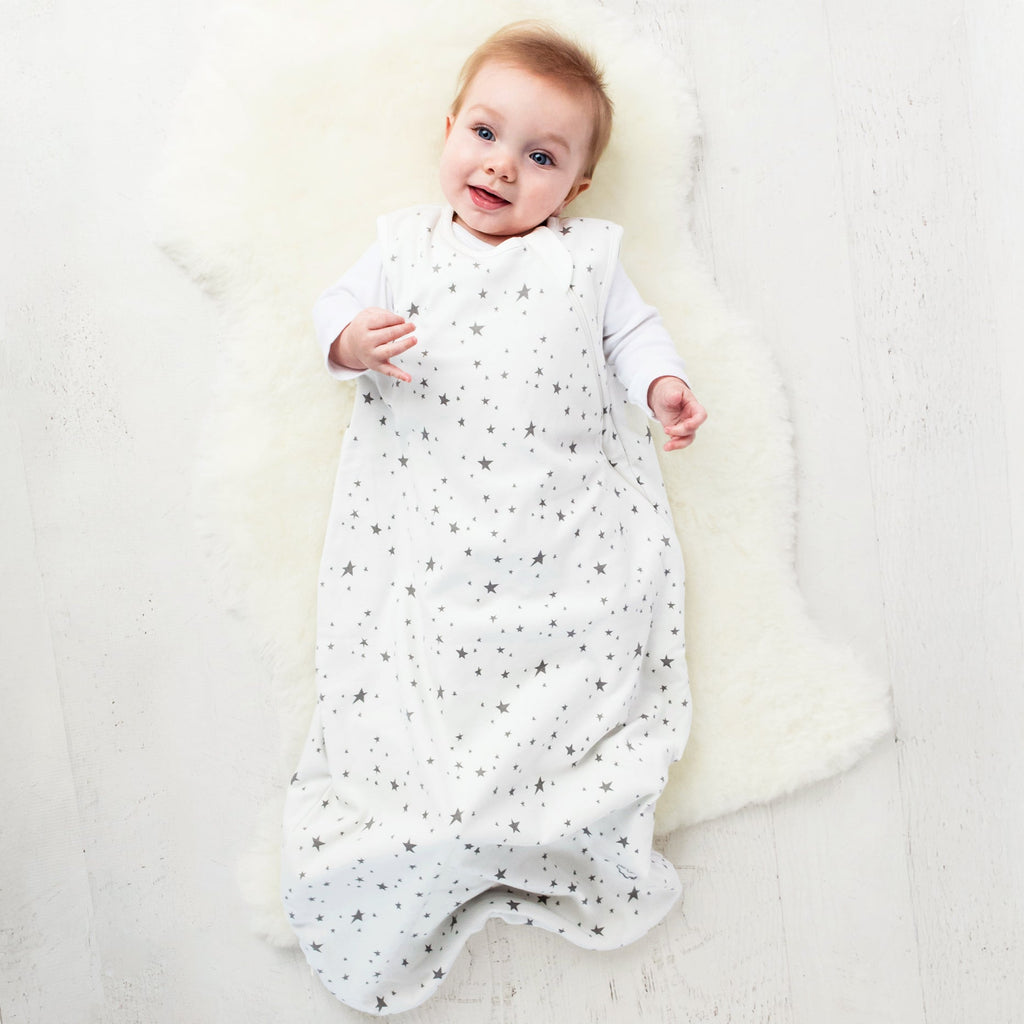 4 Season® Classic Baby Sleeping Bag, Merino Wool & Organic Cotton, Star White