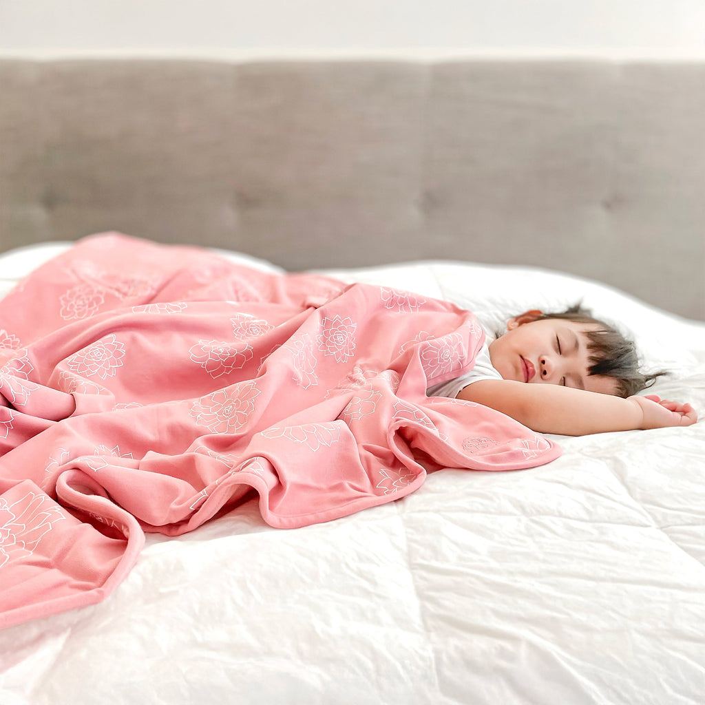 Toddler Blanket, 4 Season® Merino Wool & Organic Cotton Blanket, 52.5" x 40", Succulent