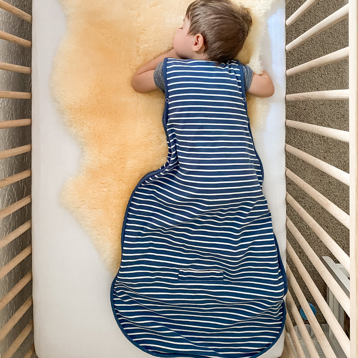 4 Season® Ultimate Baby Sleep Bag, Merino Wool & Organic Cotton, Navy Blue