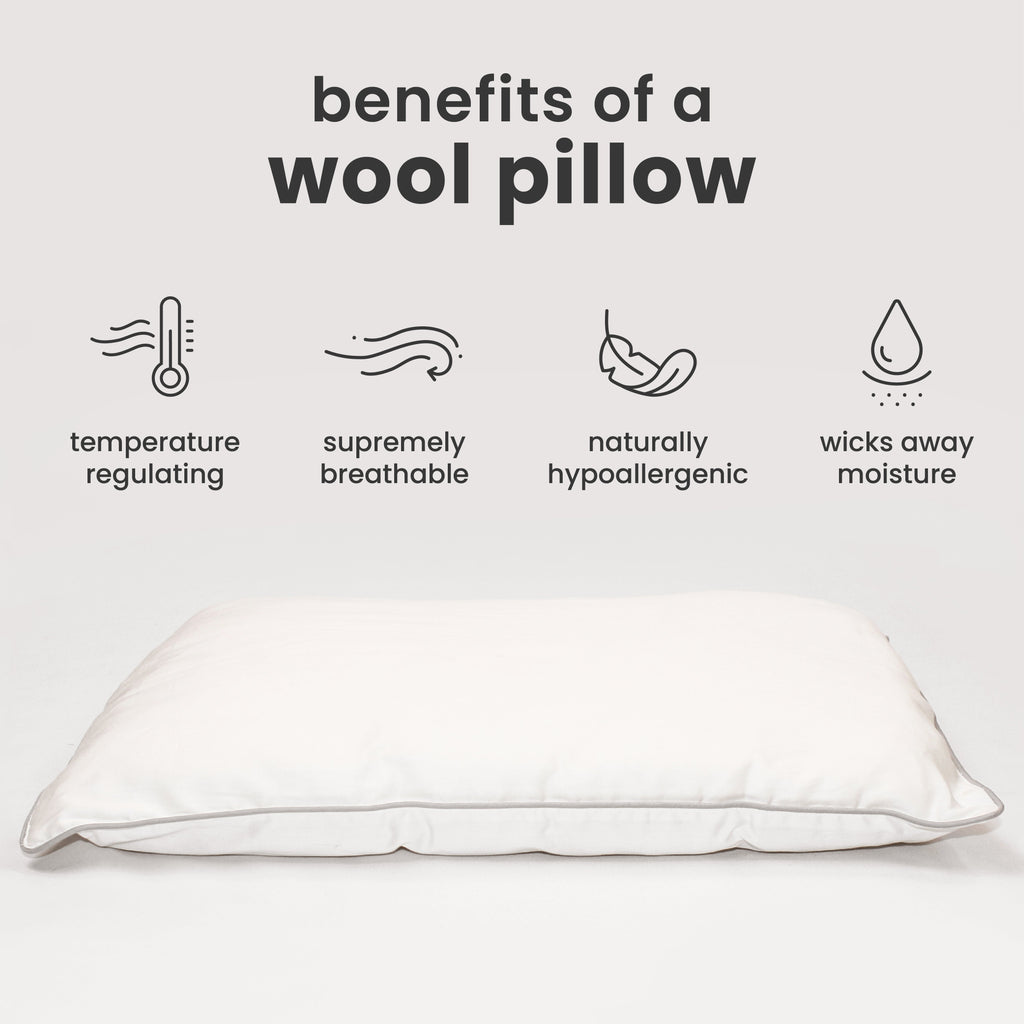 Wool Pillow, Toddler and Kids, Size: 14"x19"