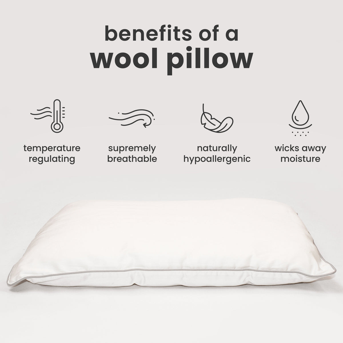 Wool Pillow, Toddler and Kids, Size: 14"x19"