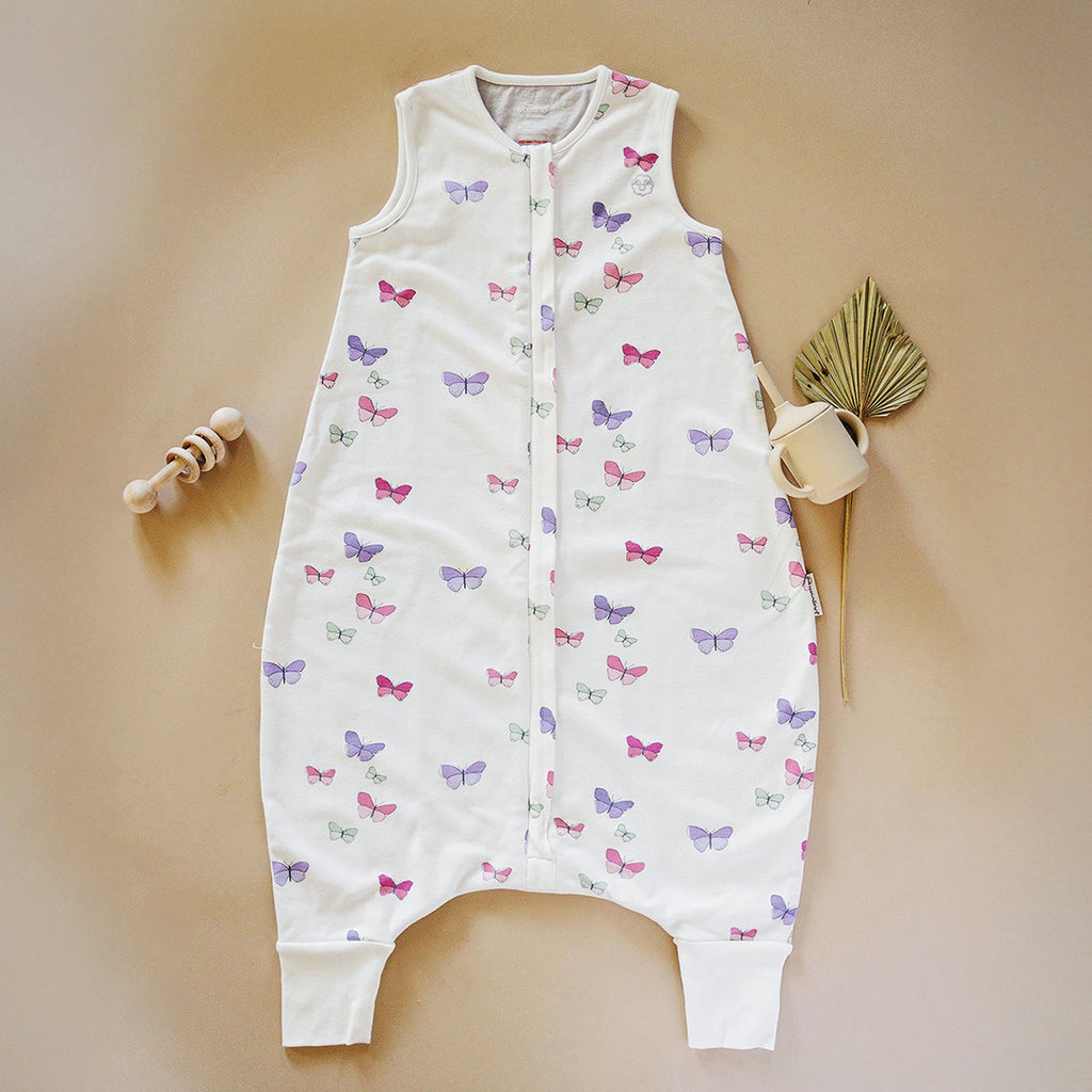 4 Season® Baby Sleep Bag with Feet, Merino Wool & Organic Cotton, Butterfly