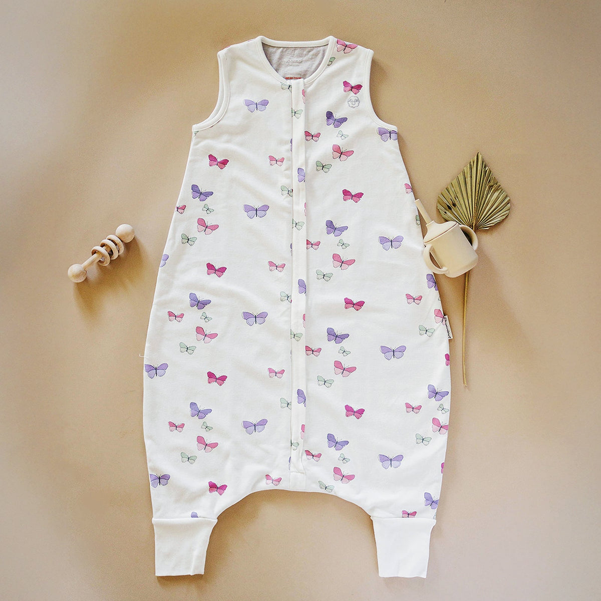 4 Season® Baby Sleep Bag with Feet, Merino Wool & Organic Cotton, Butterfly