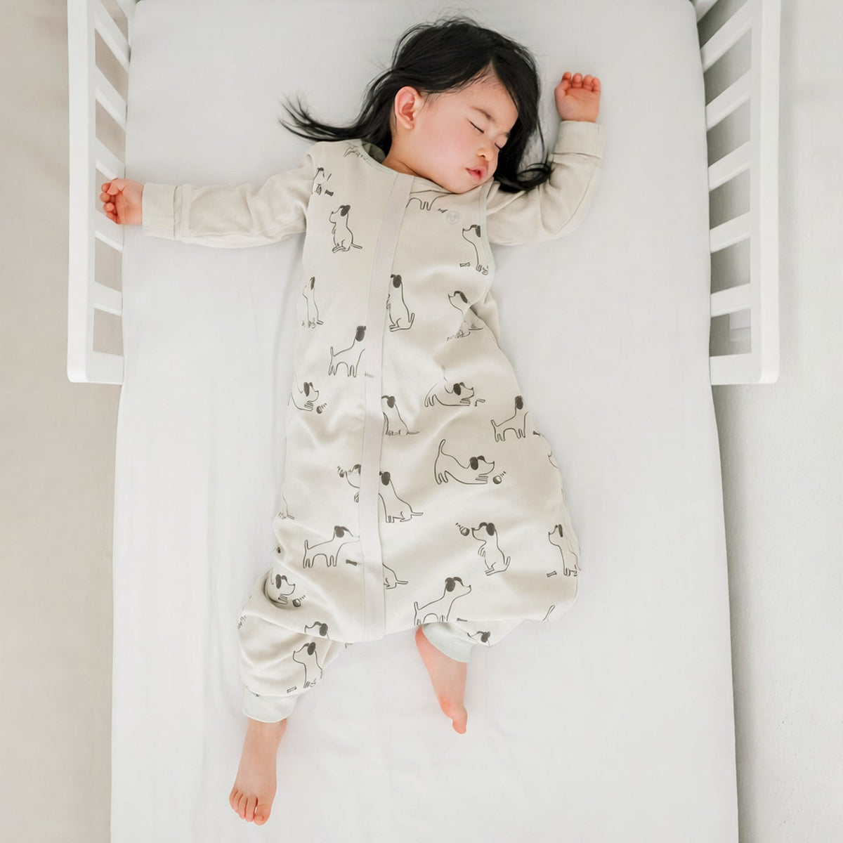 4 Season® Baby Sleep Bag with Feet, Merino Wool & Organic Cotton, Puppy