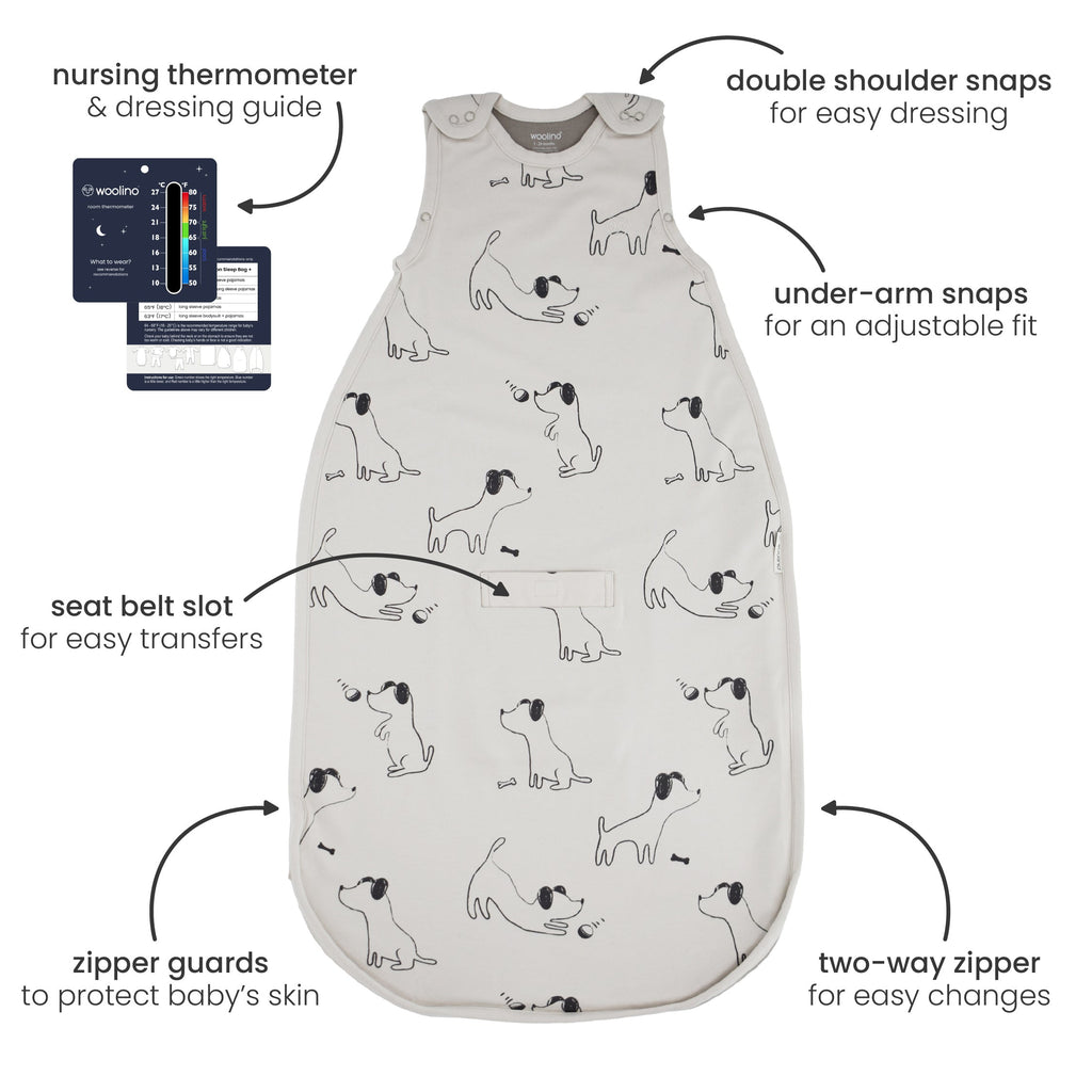 4 Season® Ultimate Baby Sleep Bag, Merino Wool & Organic Cotton, Sheep