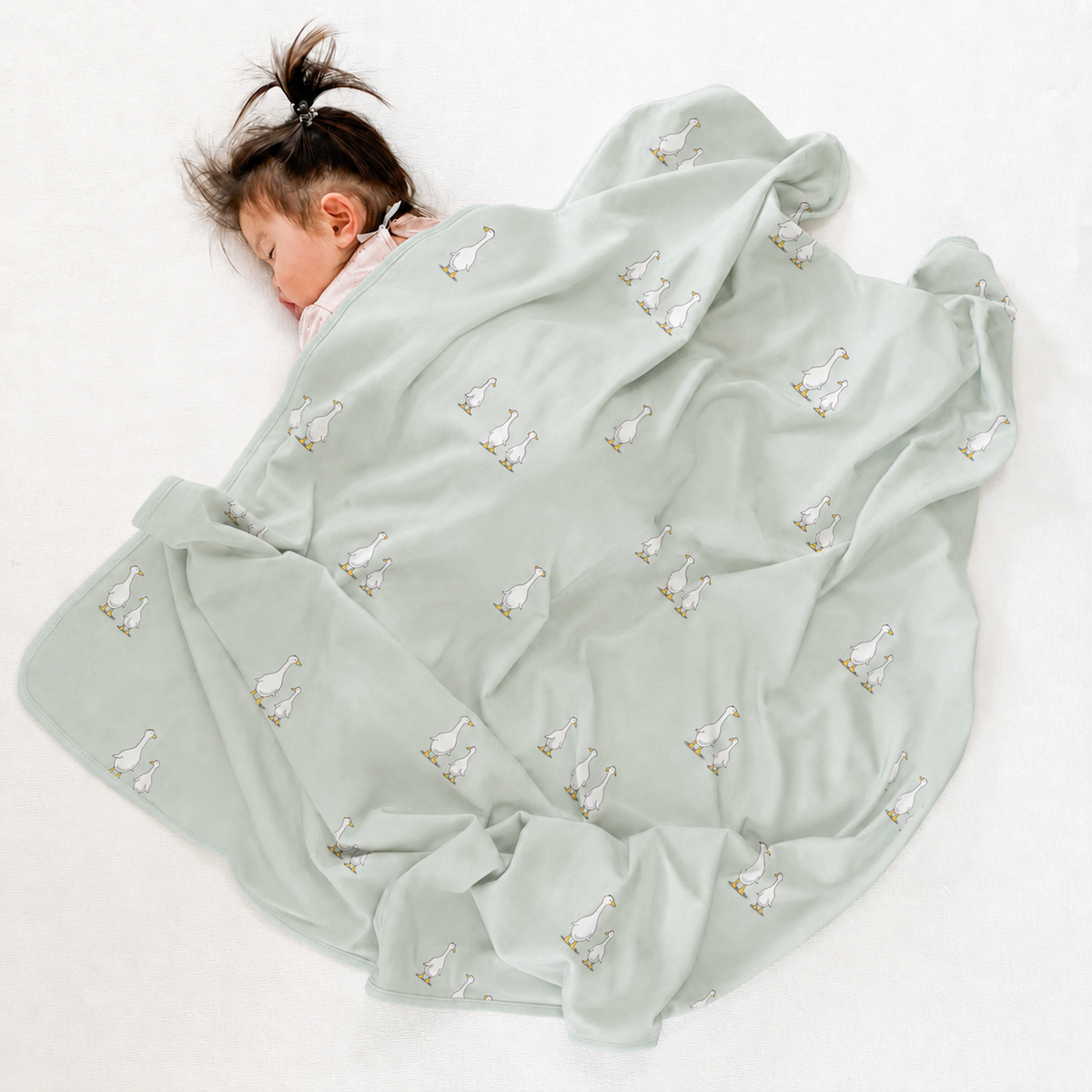 Ecolino® Toddler Blanket, 100% Organic Cotton Blanket, 52.5" x 40", Goose