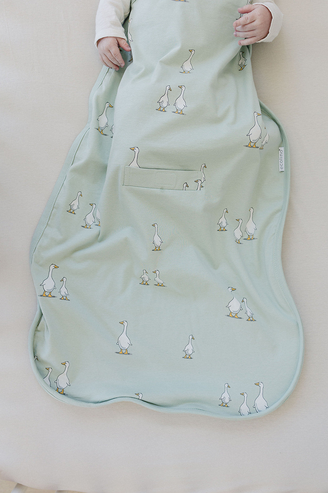 Ecolino® Adjustable Baby Sleep Bag, Organic Cotton, Universal Size: 2 Months - 2 Years, Goose