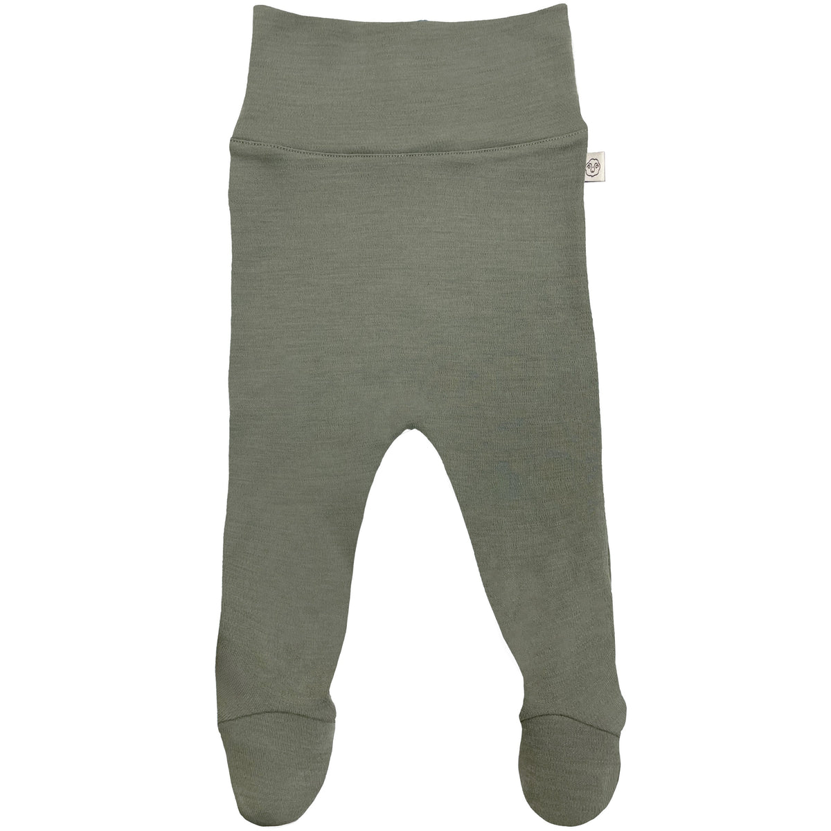 Imperfect Baby Footed Pants, Merino Wool, Sage