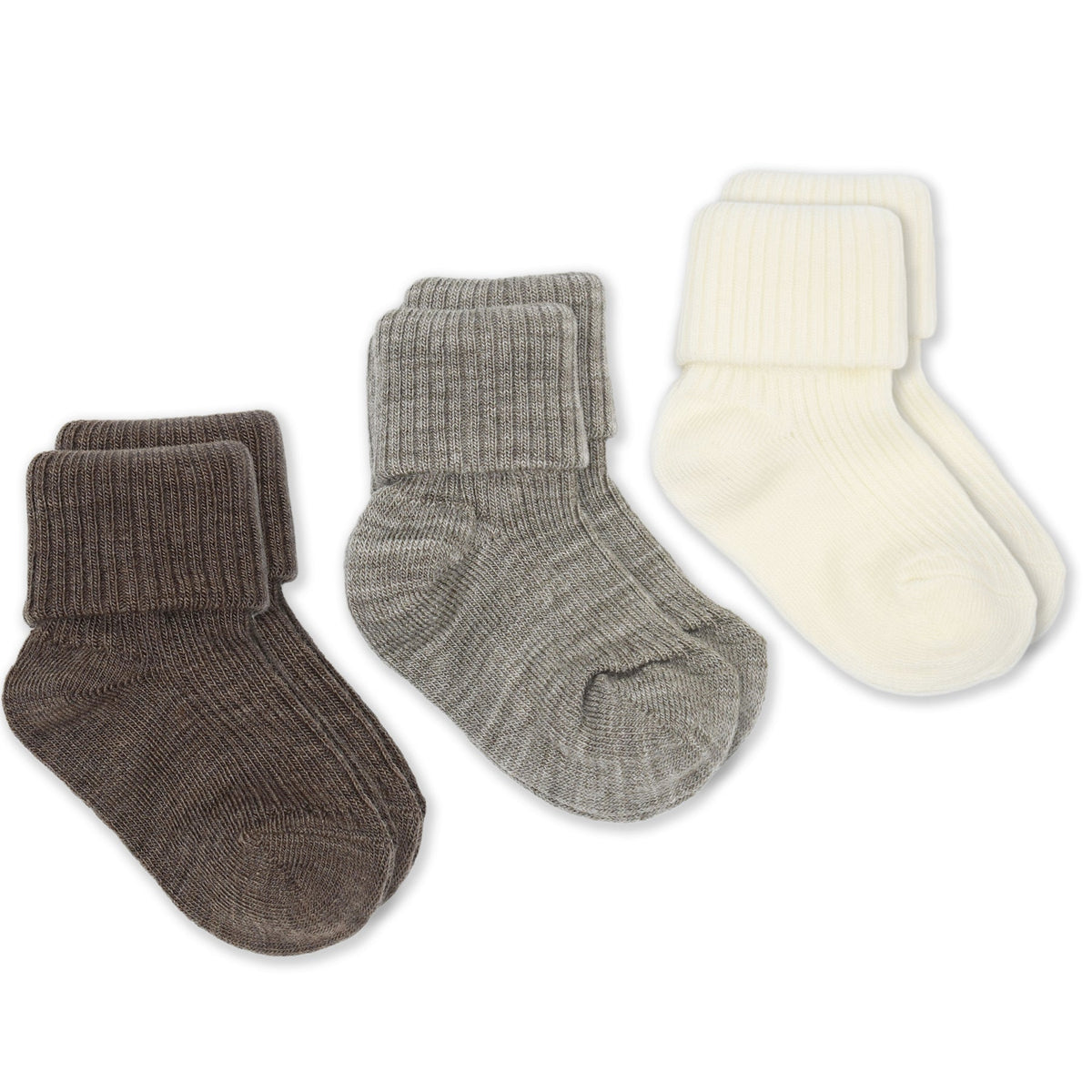 Imperfect Wool Socks, Baby and Toddler, Brown-Gray & White