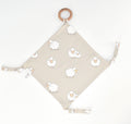 Lovey, Merino Wool and Organic Cotton with Removable Teething Ring, Sheep