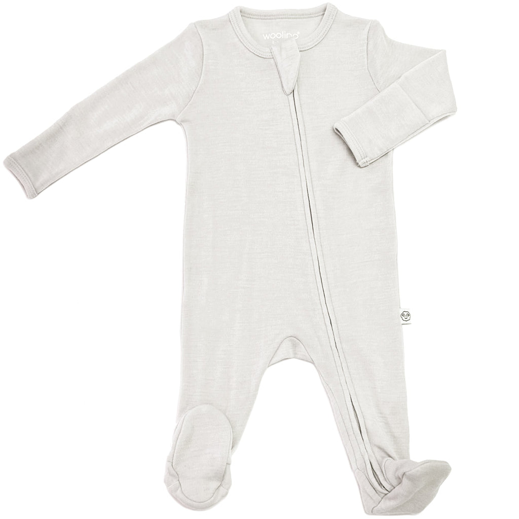 Footie Pajamas, Merino Wool, Oat