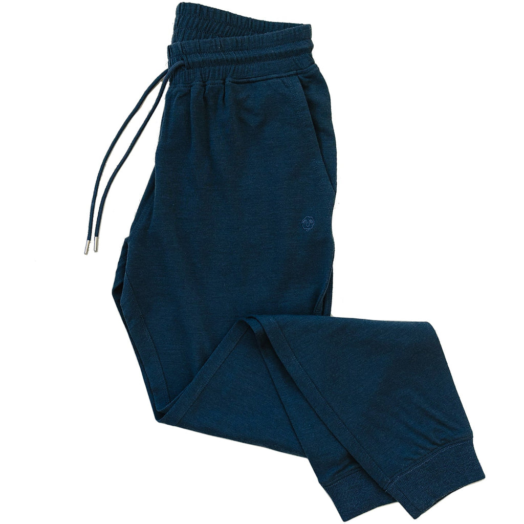 Imperfect Women's Merino Wool Jogger Pants, Blue Graphite