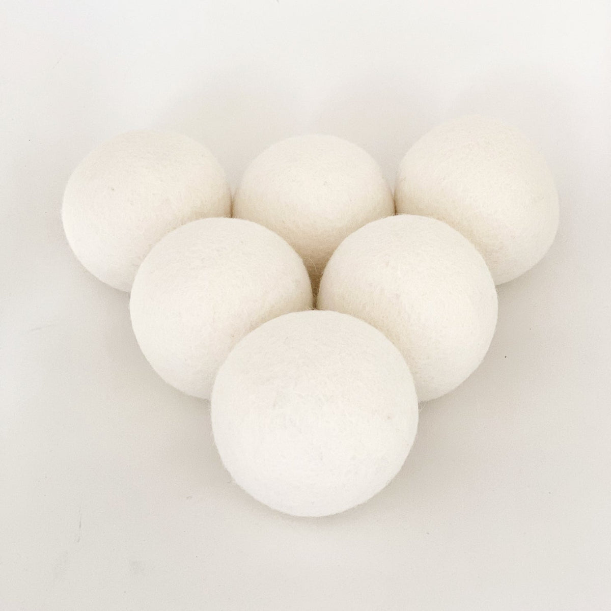 Wool Dryer Balls, 6 Pack XL Size, White